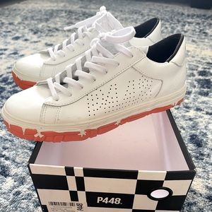 Brand new, never worn Rare P448 Vibram Low Top Sneaker - Orange Vibram Bottoms